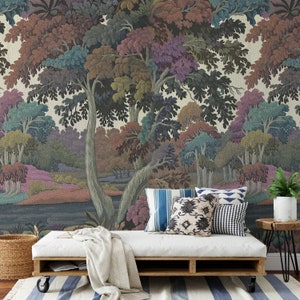 Botanical Floral Nature Wallpaper Mural - Peel and Stick-C538