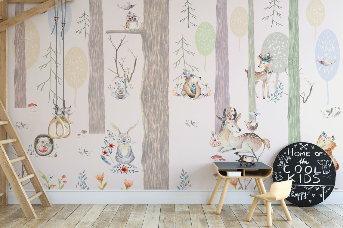 50 Woodland Nursery Wallpaper  WallpaperSafari