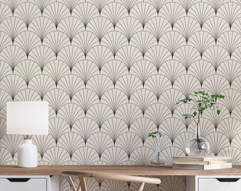 Art Deco Geometric Wallpaper: Removable Peel and Stick