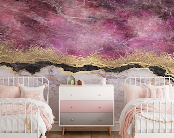 Abstract Pink Marble Wallpaper With 