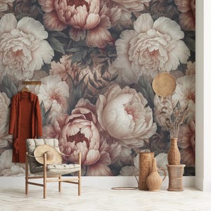 Floral Wallpaper for walls - Multicolor Flower Botanical Wall Mural - Peel and Stick Wallpaper-C474