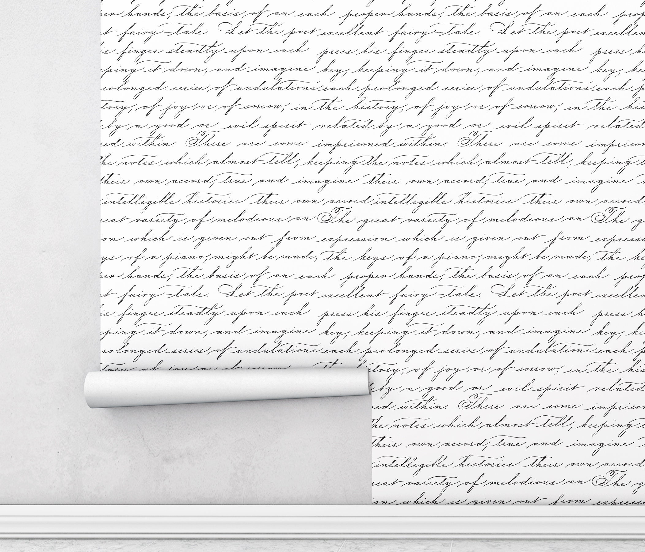 Écriture manuscrite texte papier peint peler et coller papier peint ...