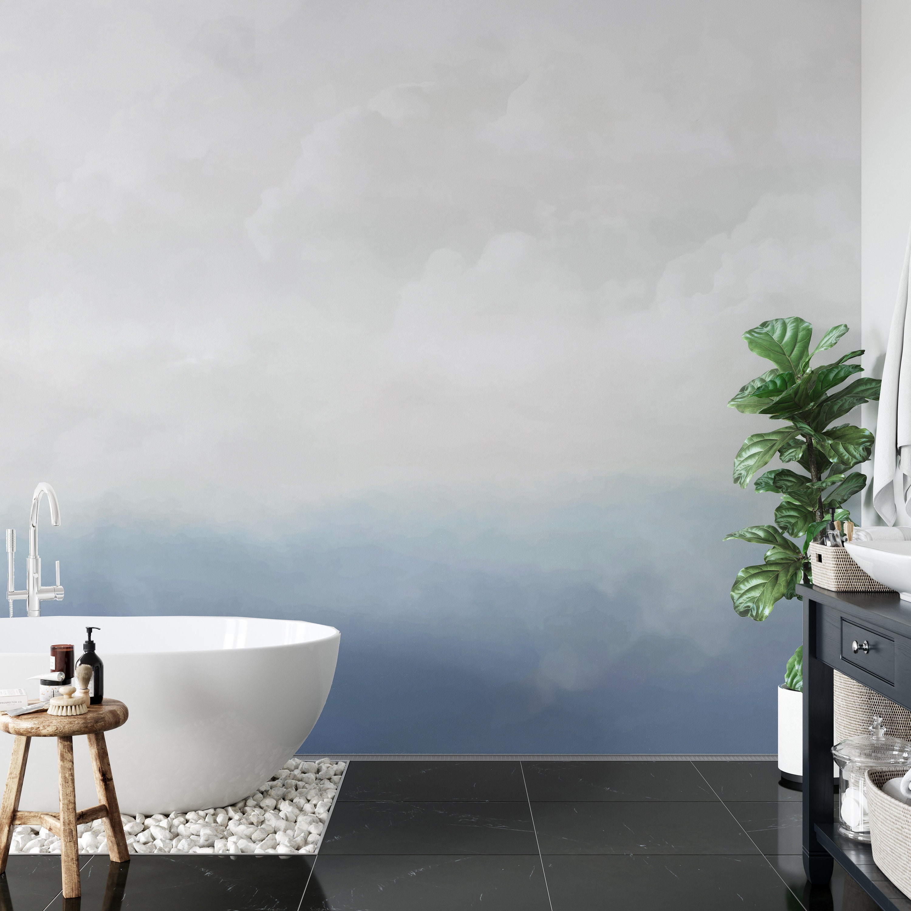 Dreamy Cloud Wallpaper | Sky Wallpaper | Blue Peel and Stick Wallpaper ...