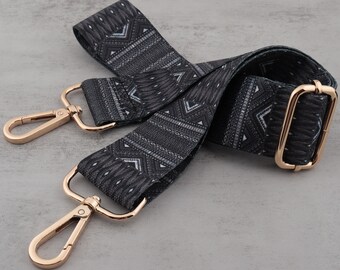 Adjustable Bag Strap 3.8CM Woven Canvas Purse Strap，Stripe Strap，Shoulder Bag Strap，Gray bag strap,Replacement Handle,Bag Accessories