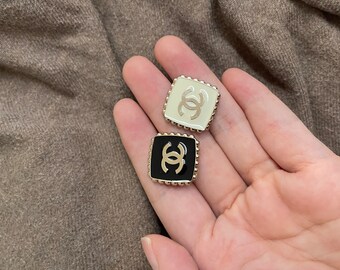 20 mm vierkante echte vintage Chanel-knopen