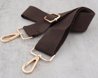 Adjustable Bag Strap 3.8CM Woven Canvas Purse Strap，Pure color bagstrap，Shoulder Bag Strap，Coffee Strap,Replacement Handle,Bag Accessories