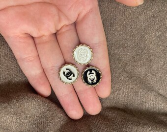 15 mm - Mini boutons Chanel vintage