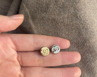 9mm-Mini vintage gold Chanel buttons