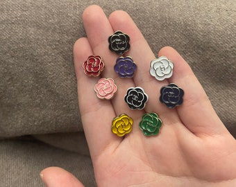 12mm-Mini vintage flower Chanel buttons