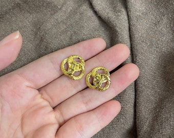 Botones Chanel vintage auténticos de oro de 16 mm