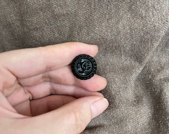 18mm-Black Veritable vintage  Chanel buttons