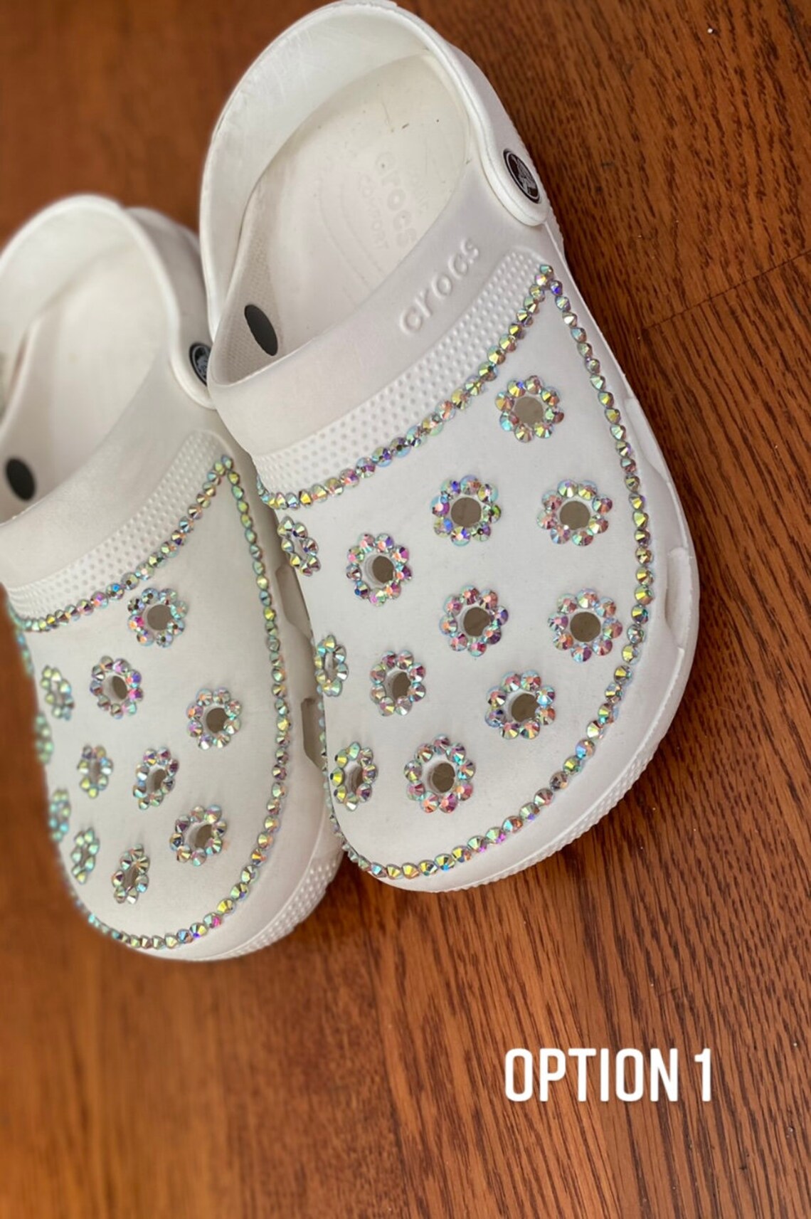 Custom rhinestone crocs Etsy