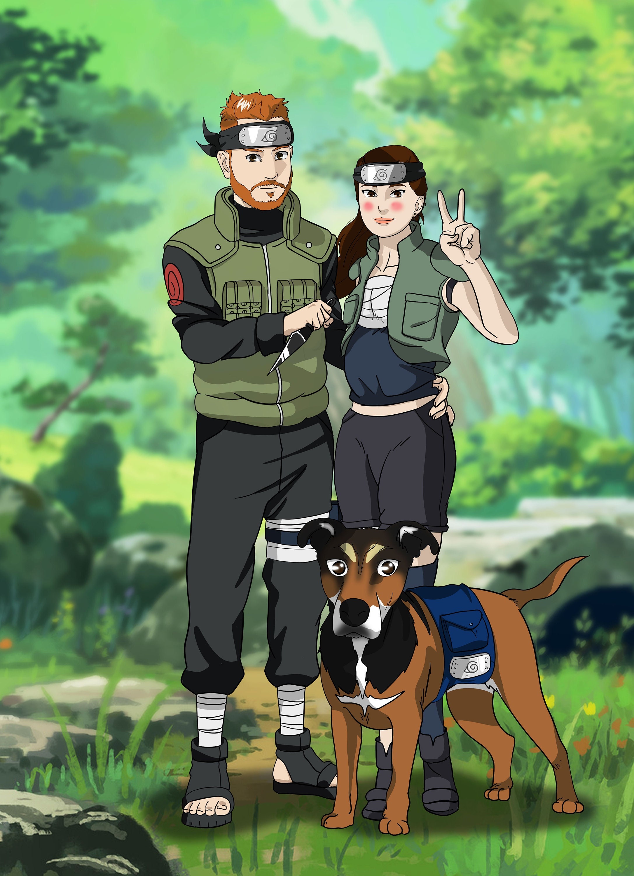 Custom anime portrait, Couple anime portrait, Family anime portrait, custom anime drawing, manga portrait commission, custom manga gift