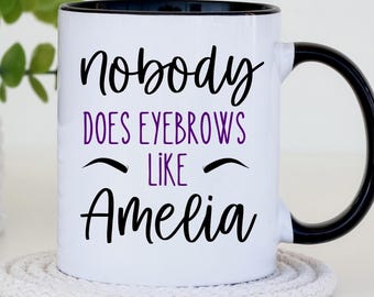 Personalised Brow Tech Gift Mug,Custom Eyebrow Technician Gift,Brow Stylist Mug, Makeup Artist,Microblading,Thank You Gift,Birthday Present