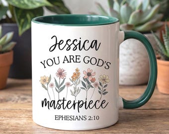 Personalised Bible Scripture Mug,Bible Quotes Mug, Bible Verse Mug, Christian Mug Religious Mug, Scripture Mug, Customised, Ephesians
