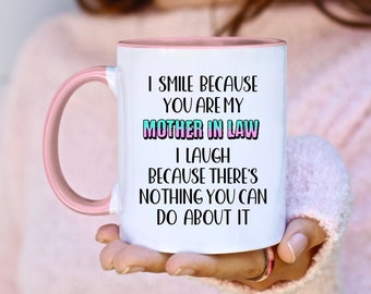 Mother in law mug, funny mother in law gift mug, mother in law birthday present, mum in law gift, joke present mother in law, mummy in law