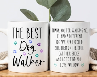 Personalised Funny Dog Walker Mug, Funny Dog Walker Gift, Dog Walker Present, Thank You Gift Dog Walker, Best Dog Walker, Dog Mug,Present