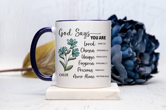 Personalised Bible Scripture Mug,Bible Quotes Mug, Bible Verse Mug, Christian Mug Religious Mug, Scripture Mug, Customised, Bible Gift