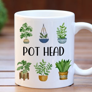 Pot Head Plant Mug Plant Lover Gift Mug Plant Mum Plant Dad Gardener Crazy Plant Lady Crazy Plant Man Houseplants Birthday Present Botanical
