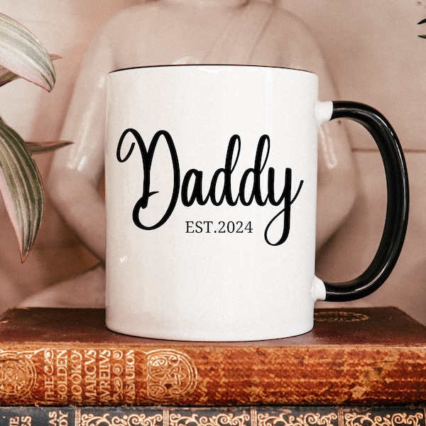 Daddy EST 2024 Mug, Established 2024, New Dad Gift, New Daddy Present, Soon To Be Dad, First Time Dad, Baby Reveal,Baby Girl Baby Boy,Father