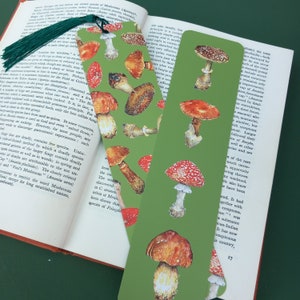 Mushroom Bookmark: Fungi Toadstool Illustration, Plastic-Free Card
