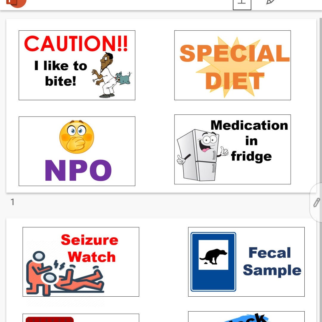 Printable Clinic Cage Cards Digital Veterinary Kennel Cards Etsy