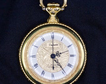 Vintage Dufante Pocket Watch | 17 Jewels Incabloc – Working Mechanical, Gold Tone, Swiss Made