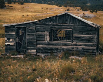 Rustic Mountain Cabin, Rustic Photography, Rustic Home Decor, Colorado Rockies Photography, Fall Photography, Old Cabin Photo, Rustic Prints