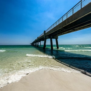 Emeral Coast Pier, Pier Photograph, Beach Picture, Beach Home Decor, Destin Florida, Emerald Coast Photography, Beach Wall Art, Beach Decor