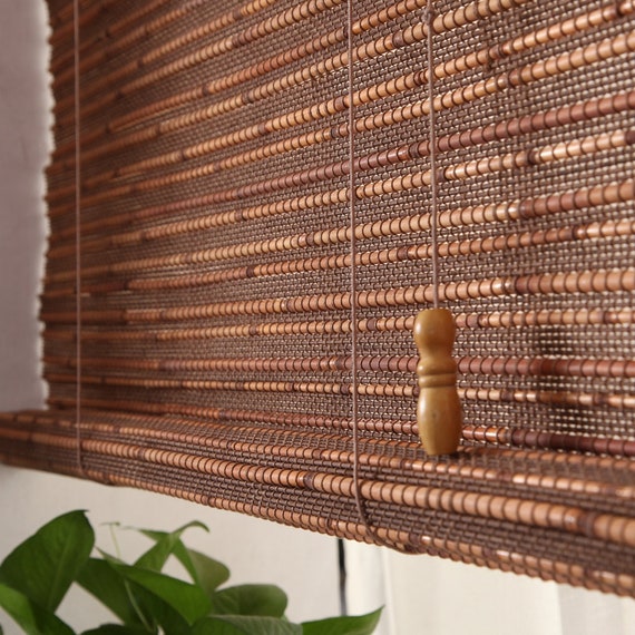 Personalizado, persianas de bambú, cortina, sombras, ventana