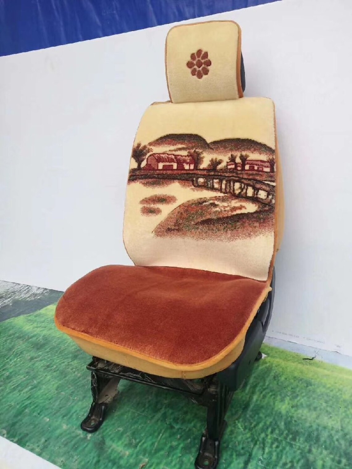Chinese style wool car seat cushion a set of five seats Etsy