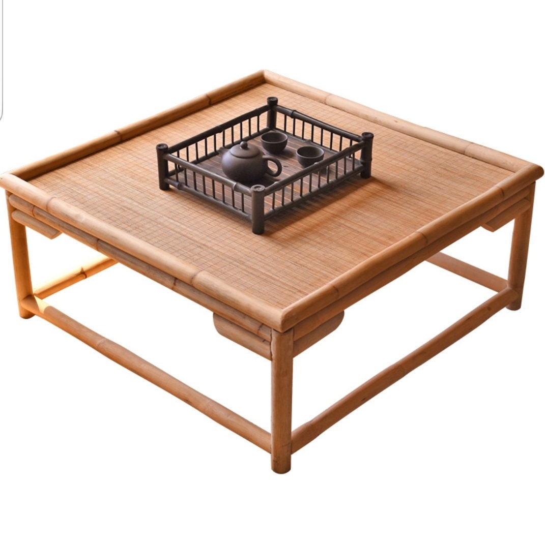 Natural Japanese style small coffee table balcony tatami Etsy