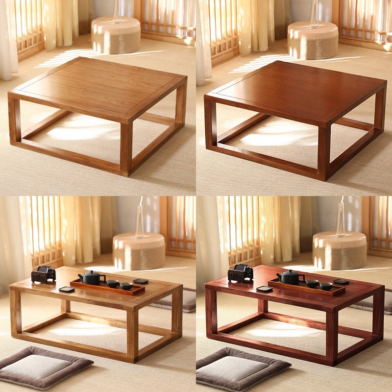  Mesa plegable, hogar, mesa de comedor de estilo japonés/mesa  cuadrada/mesa de té/mesa baja/mesa de estudio/mesa de café, adecuada para  tatami/ventana de bahía (color : A, tamaño: 31.5 x 21.7 x 12.2