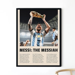Lionel Messi geïnspireerde poster, digitale DOWNLOAD, afdrukbare kunst, digitale kunst, voetbalposter, sportkunst voor woonkamer, speelkamer, kantoor