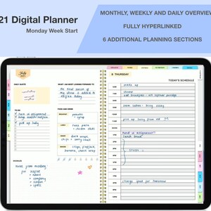 Digital Planner 2021 för Goodnotes - Pastell