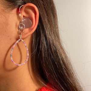 Colorful Hoop Hearing Aid Earrings