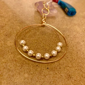 Faux Pearl Hearing Aid Earrings