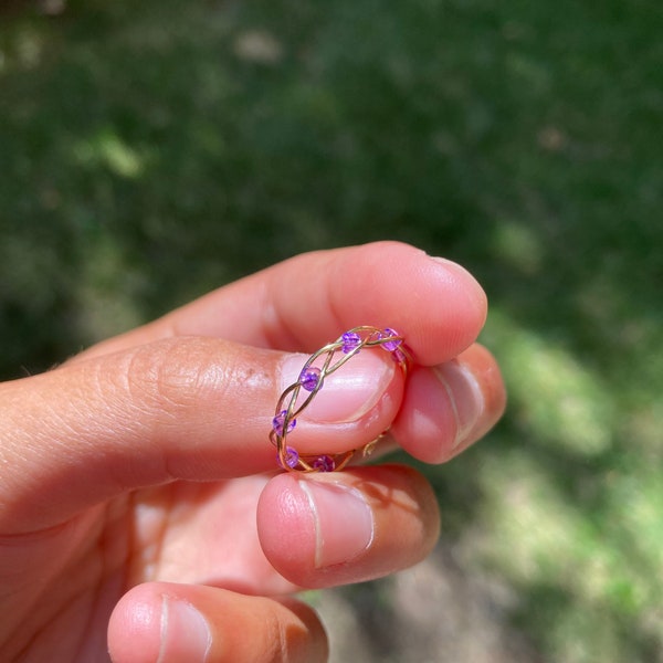 Bague BTS tressée