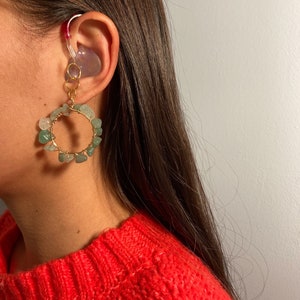 Hoop Rock Hearing Aid Earrings