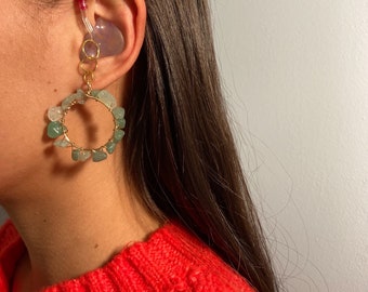 Hoop Rock Hearing Aid Earrings