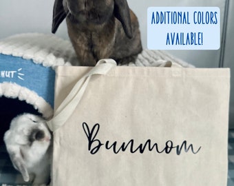 Bunmom Tote Bag, Bunny Tote Bag, Bunny Mom Tote Bag, Cute Bunny Mom Tote Bag, The Bo Buns Collection