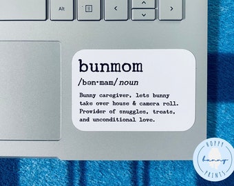 TWO Bunmom Definition Stickers OR Magnets (Waterproof/Weatherproof)