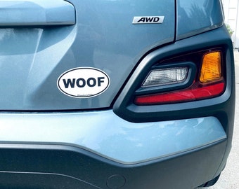 TWO Oval Dog Car Magnets (Waterproof/Weatherproof)