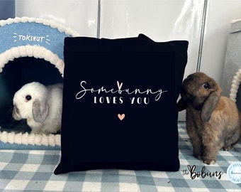 Somebunny Loves You Tote Bag, Bunny Tote Bag, The Bo Buns Collection (love notes included)