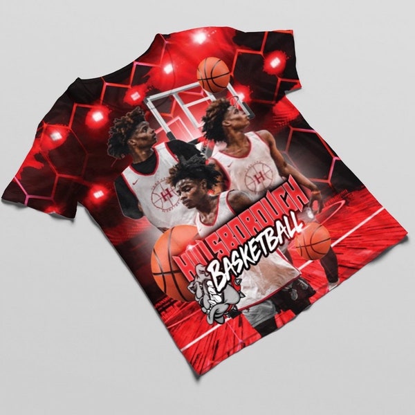 Basketball 3d Shirt Etsy