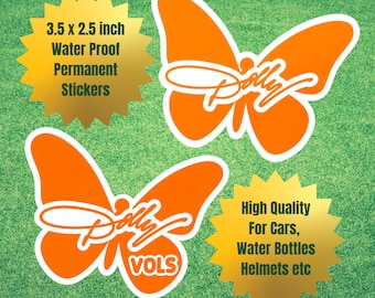Pegatinas de mariposas Dolly Tribute, paquete de 2, color naranja (TN)