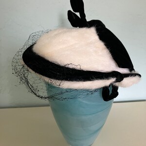 vintage 1940s cream turban rabbit fur hat jeweled 40s fashion avant garde diva 1940s Fur Hat - Etsy main image 4