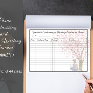 Spanish Telephone Witnessing and Letter Writing Tracker / JW Ministry supplies/ Predicando por Teléfono y Escritura de Cartas