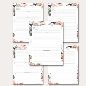JW Printable Ultimate Planner | Field Service | Ministry Organizer ...