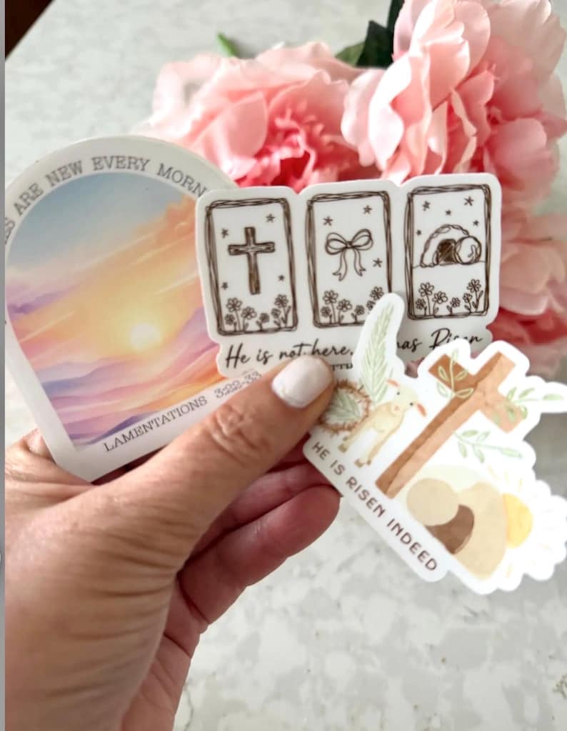 Christian Sticker Simple Christian Sticker Set | 3 Faith Stickers | Bible Verse Stickers for ...